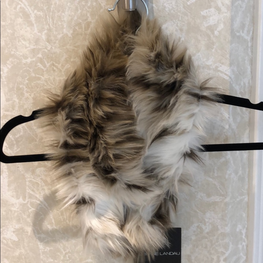 Adrienne Landau faux fur neck warmer/ stole/scarf